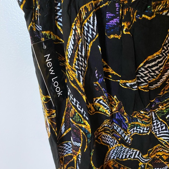 New Look 3x Plus Woman’s Black W/color Lounge Pants Elastic Waist Back, Soft NWT - Picture 6 of 10